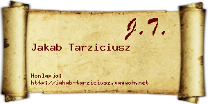 Jakab Tarziciusz névjegykártya