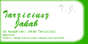 tarziciusz jakab business card